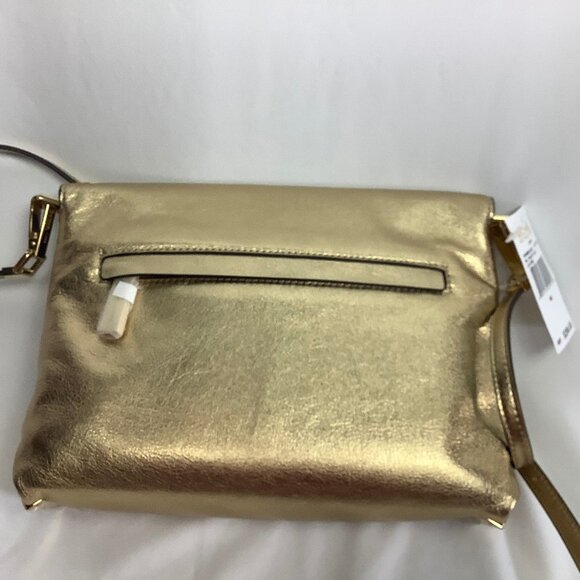 MK Gold LANA Small Clutch Leather Shoulder Bag NWT - Picture 6 of 15
